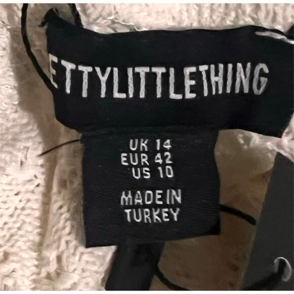 PrettyLittleThing NWT Crochet Bandeau Cut Out Maxi Beach Dress Size US 10 - Picture 3 of 4